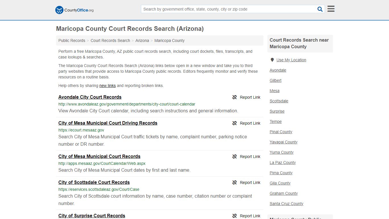 Maricopa County Court Records Search (Arizona) - County Office